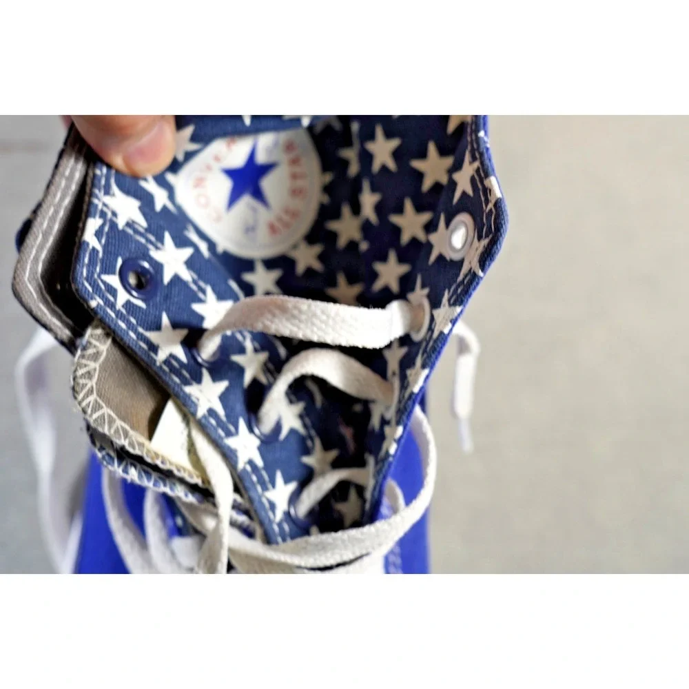 NEW Converse Chuck Taylor All Star Double Upper High Top Blue Stars Sz 13 - Picture 7 of 11